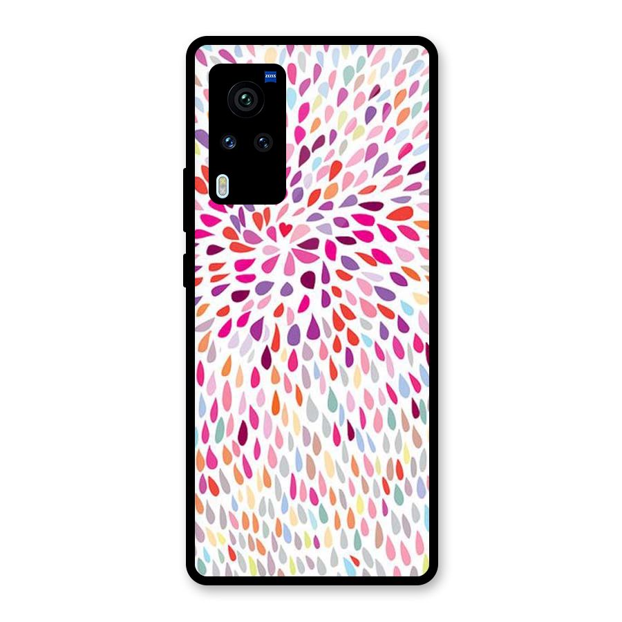 Colorful Decorative Pattern Glass Back Case for Vivo X60 Pro