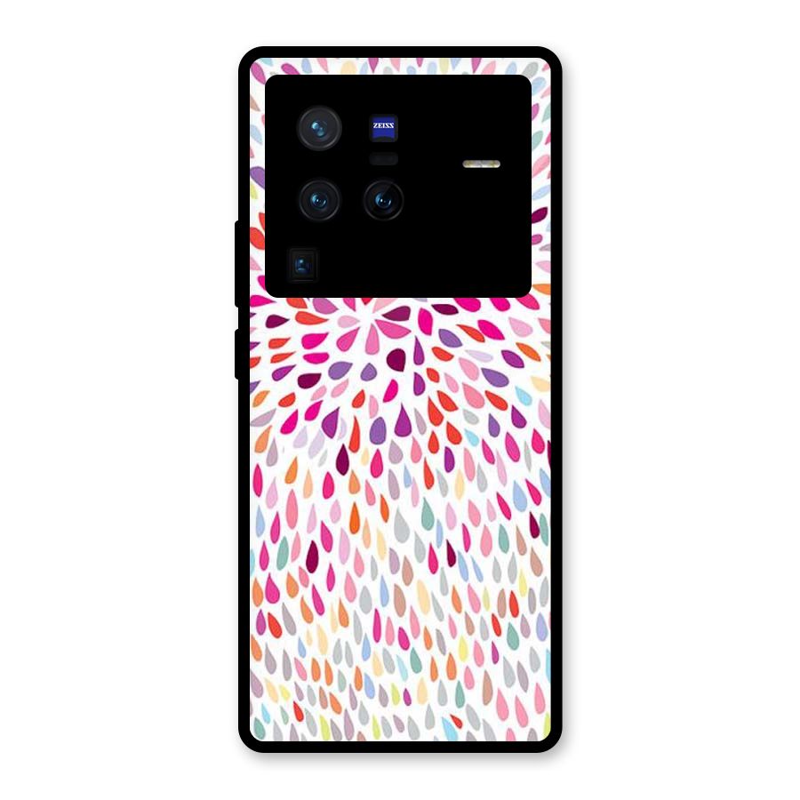 Colorful Decorative Pattern Glass Back Case for Vivo X80 Pro