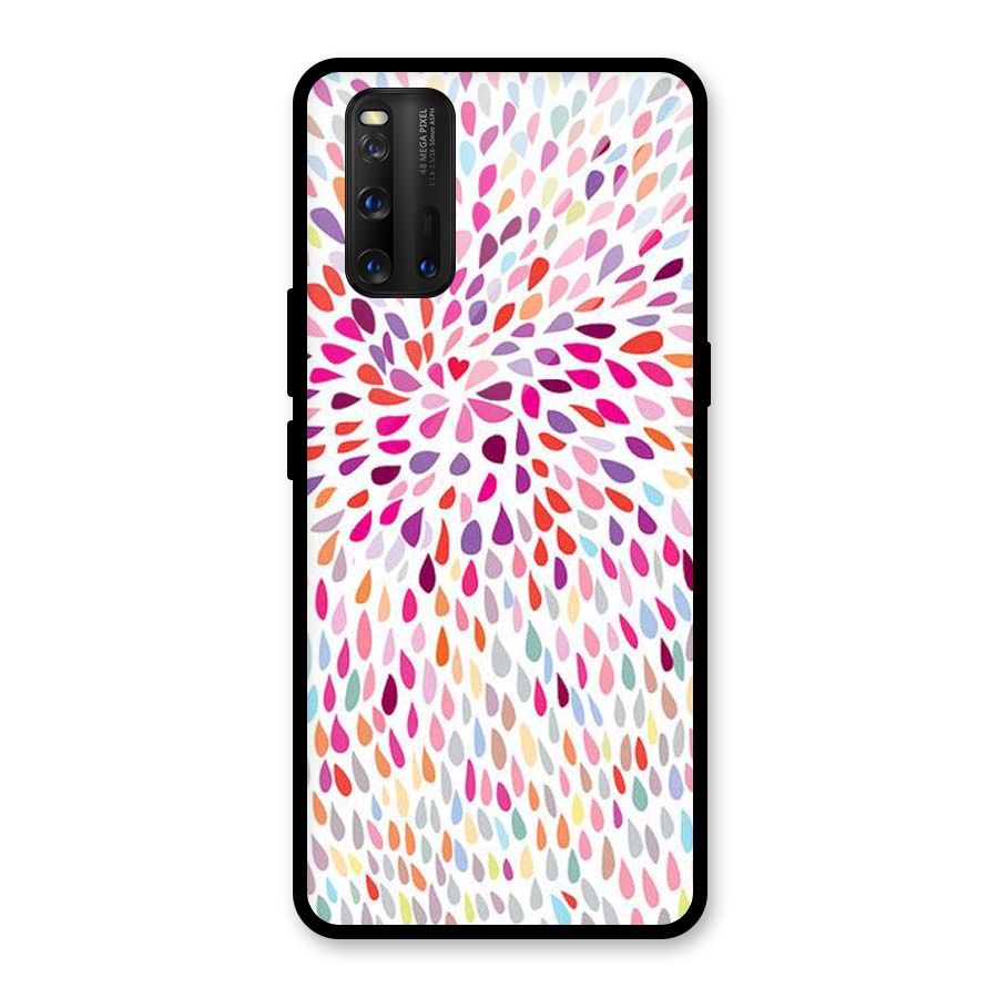 Colorful Decorative Pattern Glass Back Case for Vivo iQOO 3
