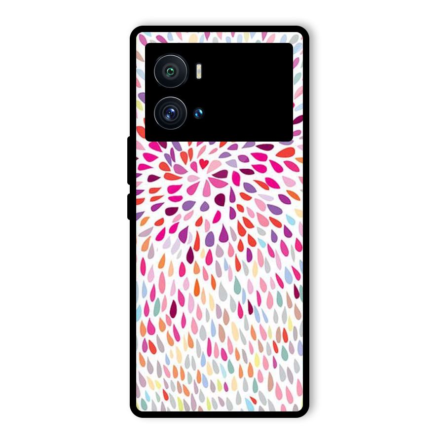 Colorful Decorative Pattern Glass Back Case for Vivo iQOO 9 Pro