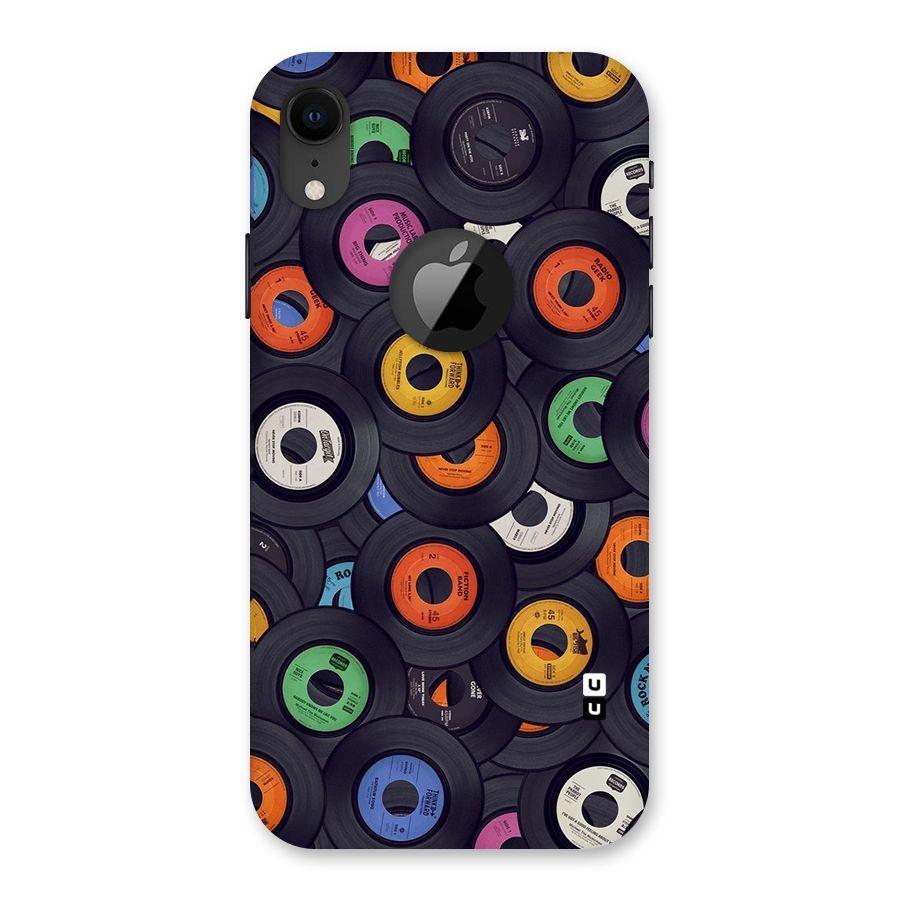 Colorful Disks Back Case for iPhone XR Logo Cut
