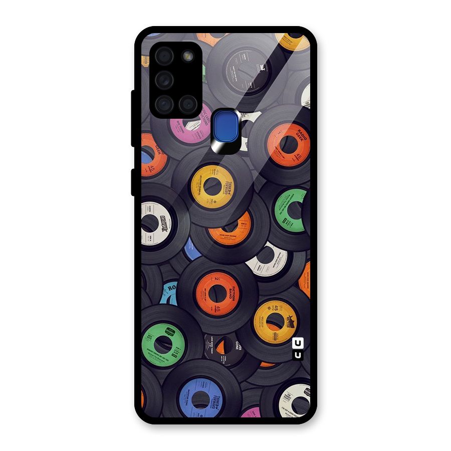 Colorful Disks Glass Back Case for Galaxy A21s