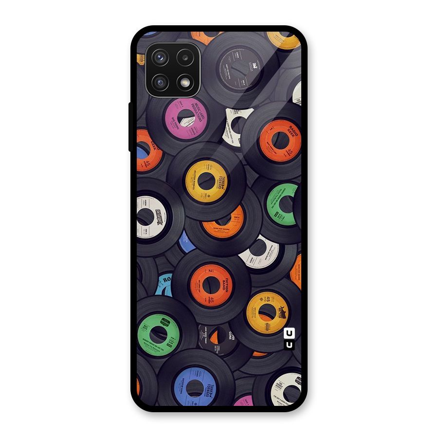Colorful Disks Glass Back Case for Galaxy A22 5G