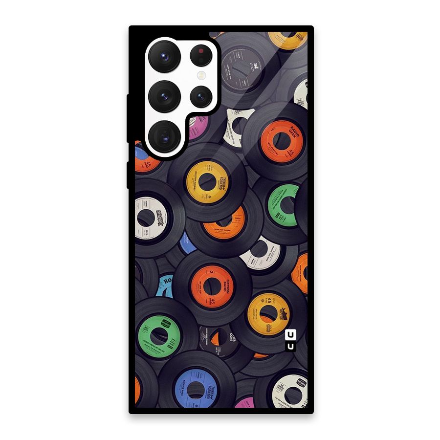 Colorful Disks Glass Back Case for Galaxy S22 Ultra 5G