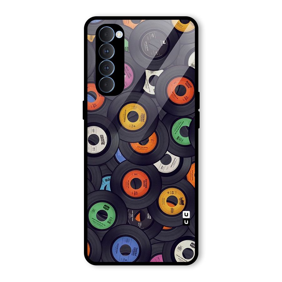 Colorful Disks Glass Back Case for Oppo Reno4 Pro