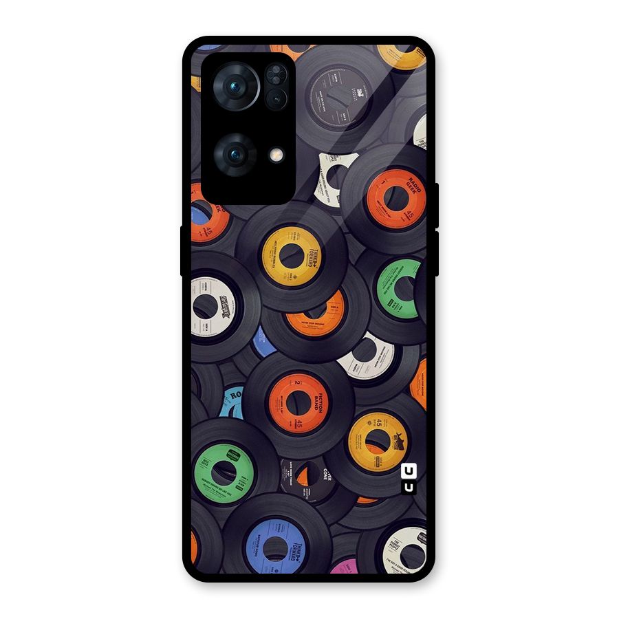 Colorful Disks Glass Back Case for Oppo Reno7 Pro 5G