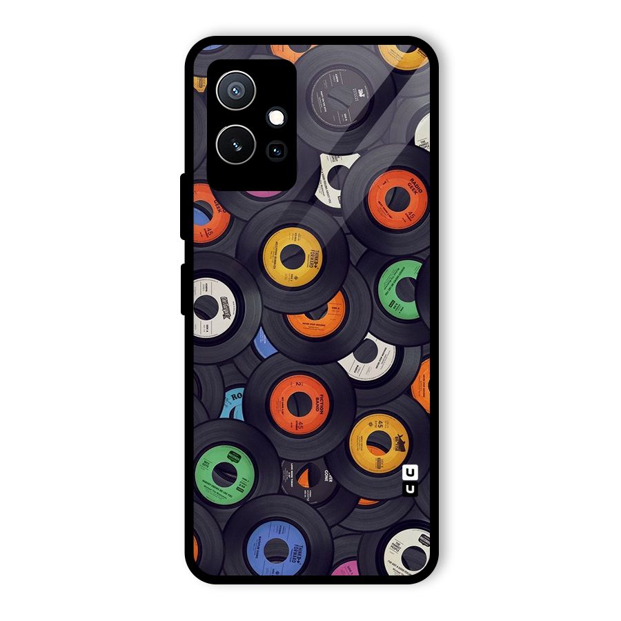 Colorful Disks Glass Back Case for Vivo T1 5G