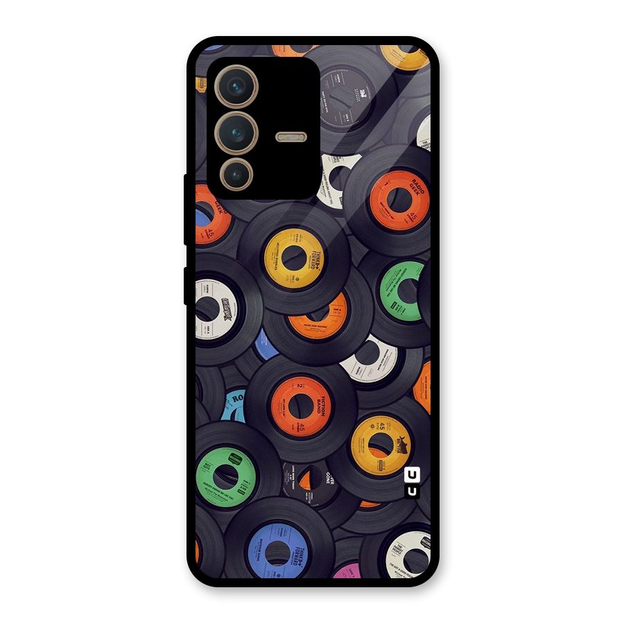 Colorful Disks Glass Back Case for Vivo V23 5G