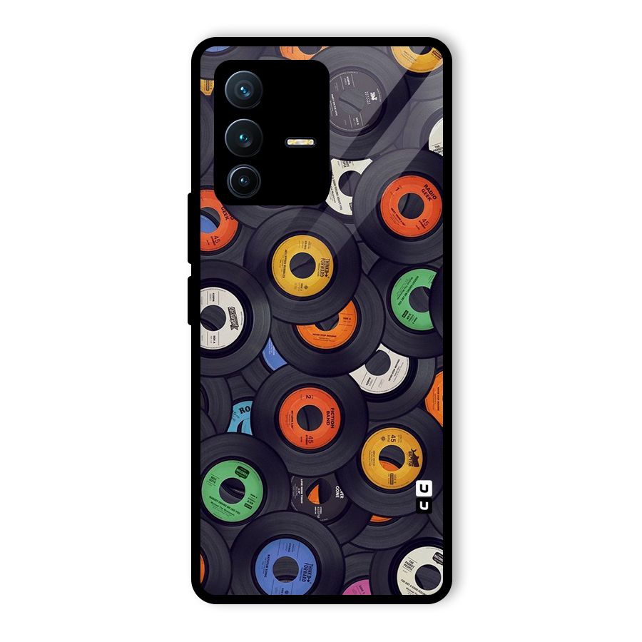 Colorful Disks Glass Back Case for Vivo V23 Pro