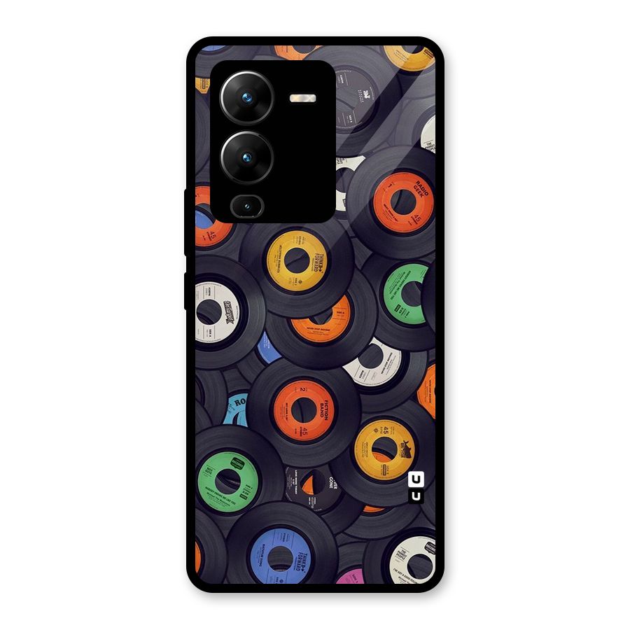 Colorful Disks Glass Back Case for Vivo V25 Pro
