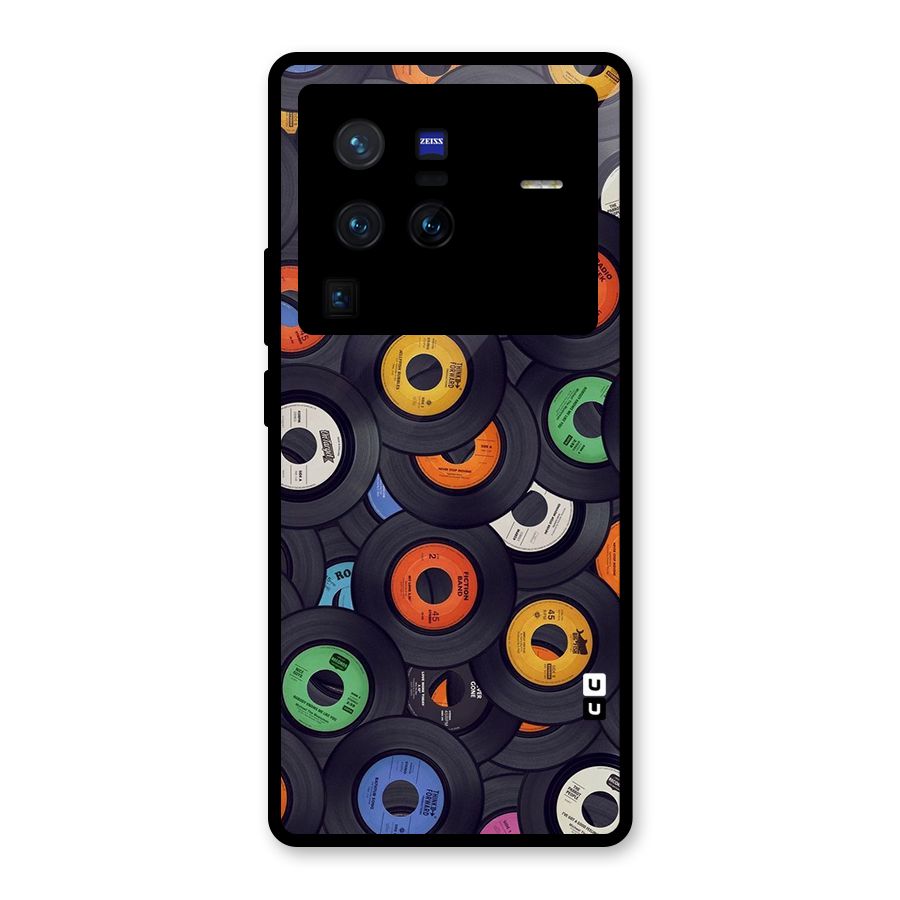 Colorful Disks Glass Back Case for Vivo X80 Pro