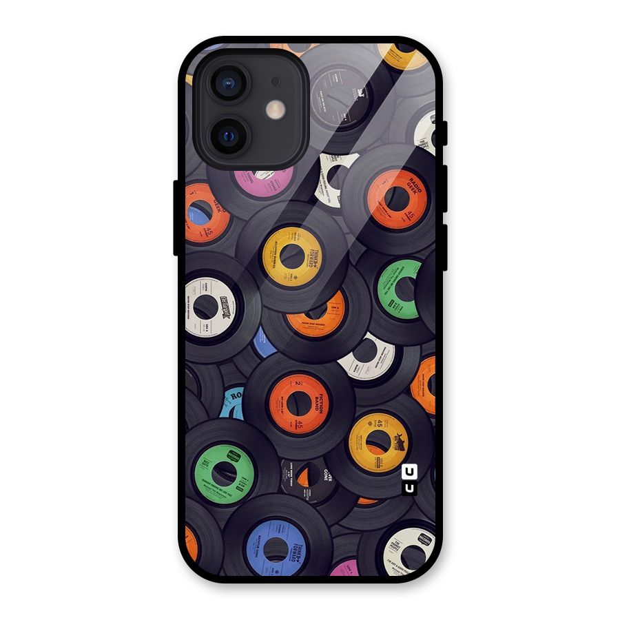 Colorful Disks Glass Back Case for iPhone 12