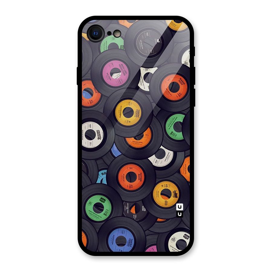 Colorful Disks Glass Back Case for iPhone SE 2022