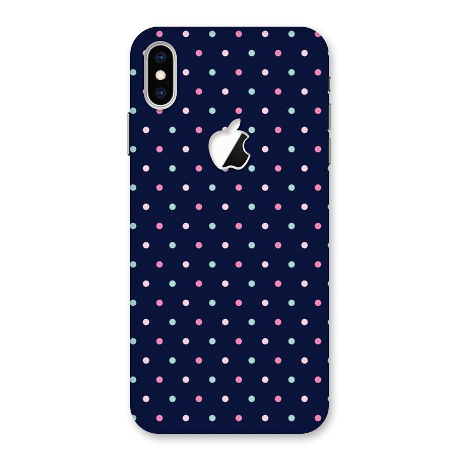 Colorful Dots Pattern Back Case for iPhone XS Max Apple Cut
