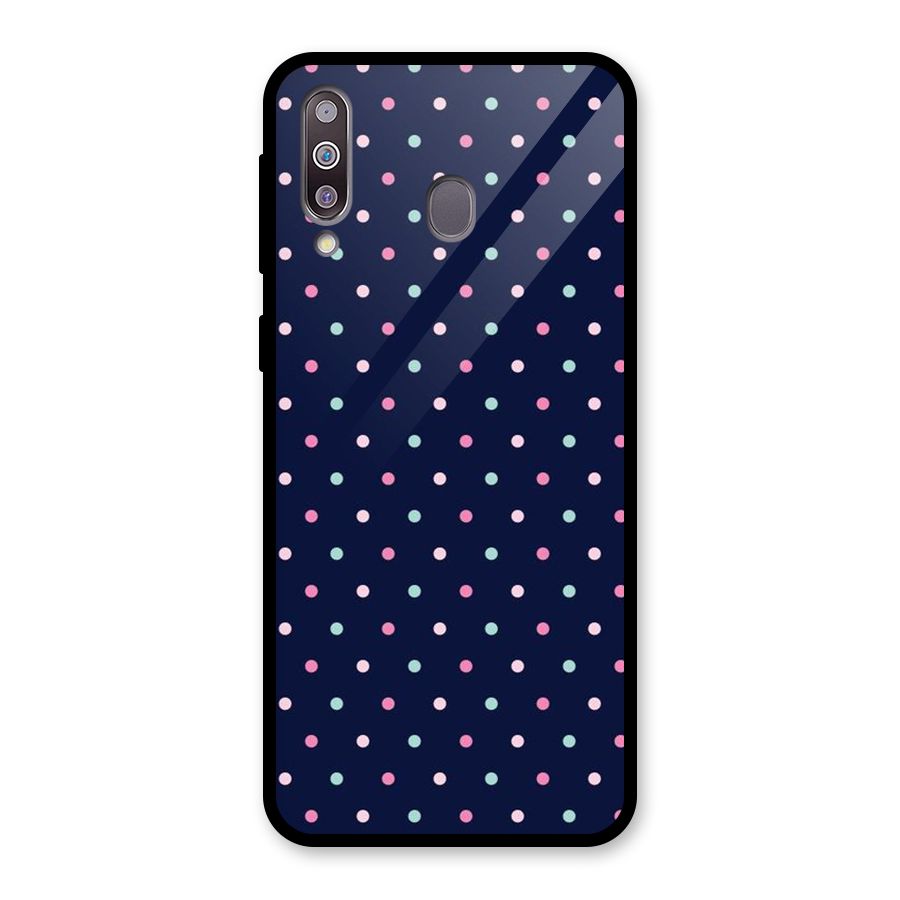 Colorful Dots Pattern Glass Back Case for Galaxy M30