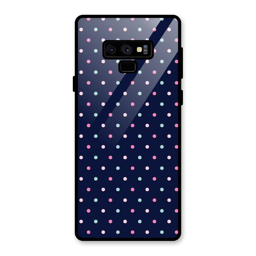 Colorful Dots Pattern Glass Back Case for Galaxy Note 9
