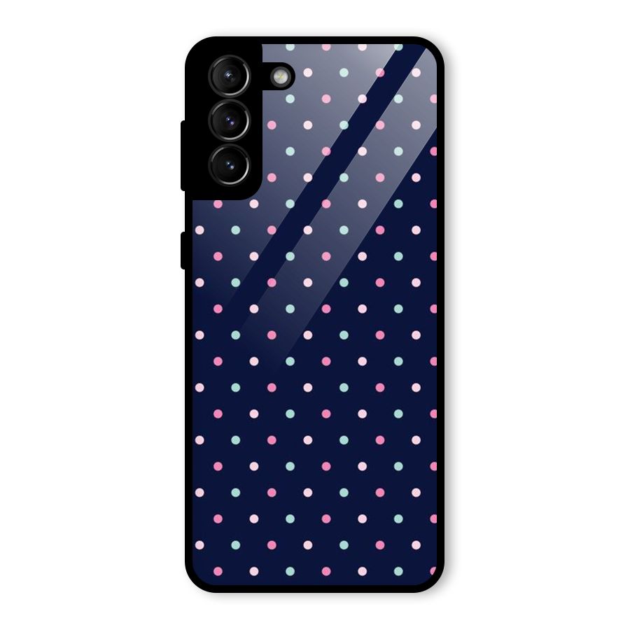 Colorful Dots Pattern Glass Back Case for Galaxy S21 Plus