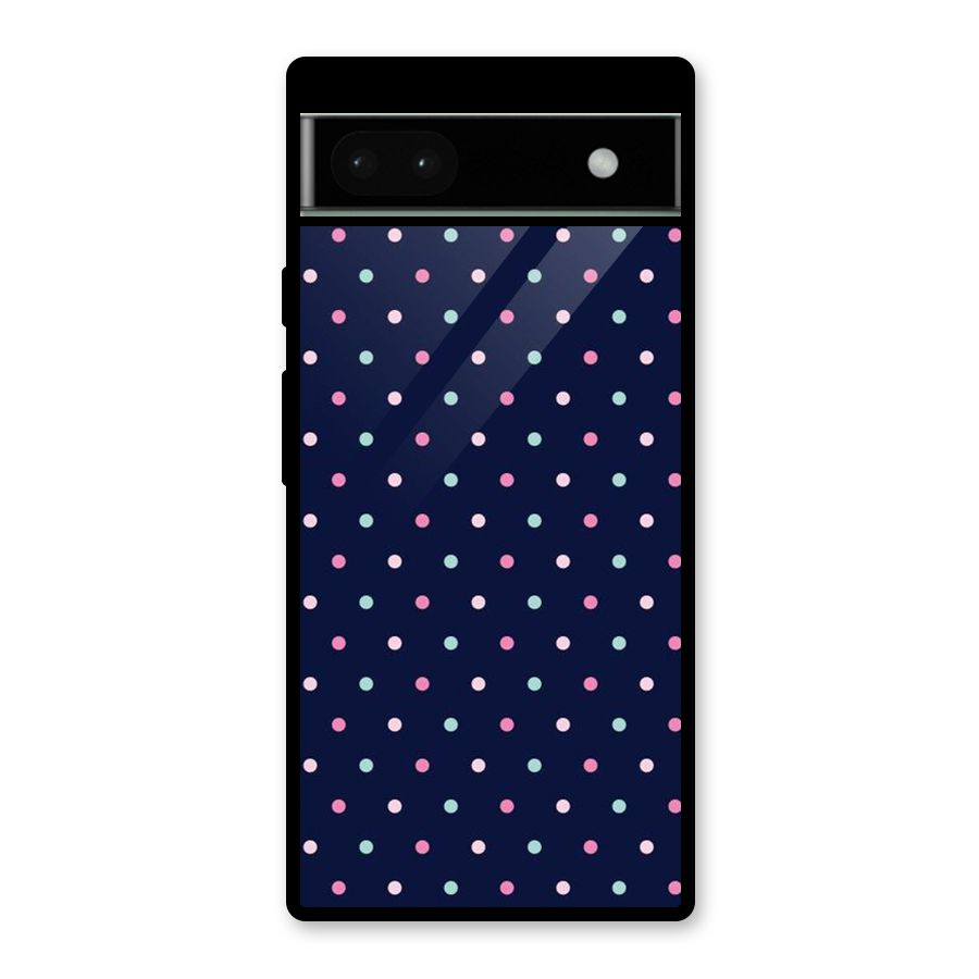 Colorful Dots Pattern Glass Back Case for Google Pixel 6a