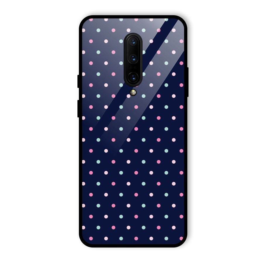 Colorful Dots Pattern Glass Back Case for OnePlus 7 Pro