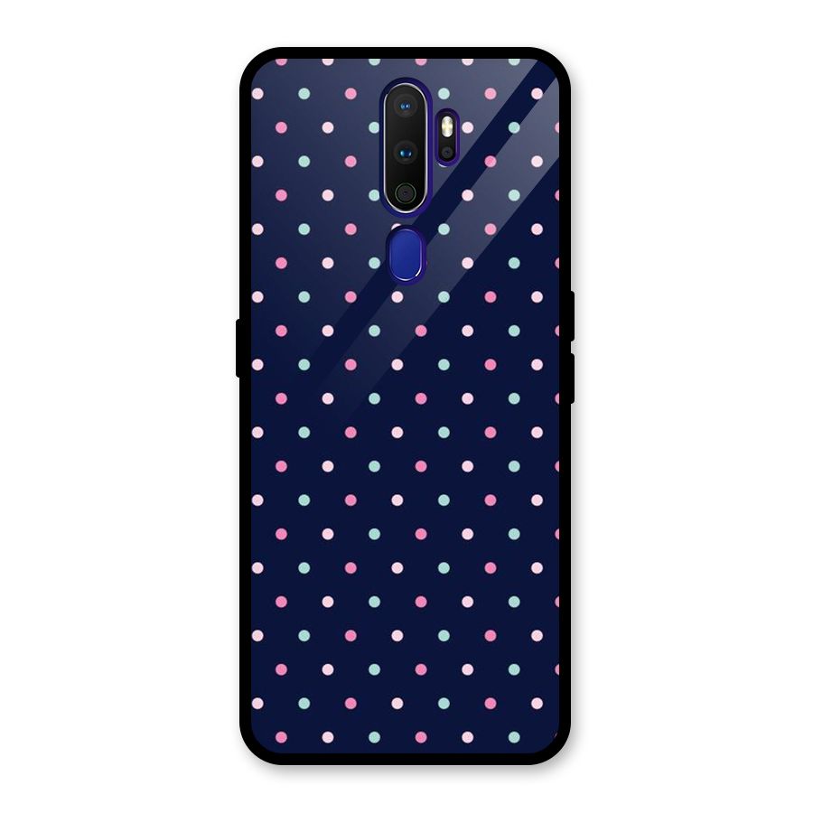 Colorful Dots Pattern Glass Back Case for Oppo A9 (2020)