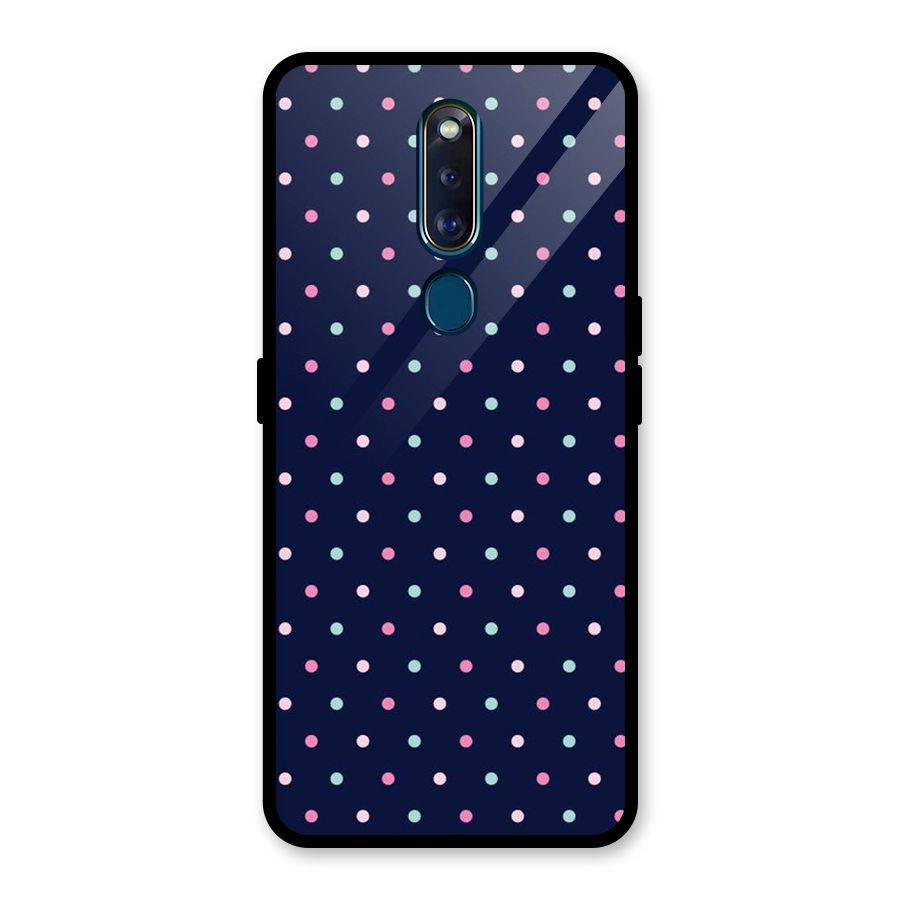Colorful Dots Pattern Glass Back Case for Oppo F11 Pro