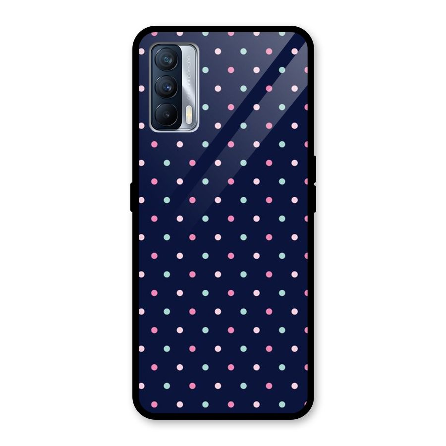 Colorful Dots Pattern Glass Back Case for Realme X7