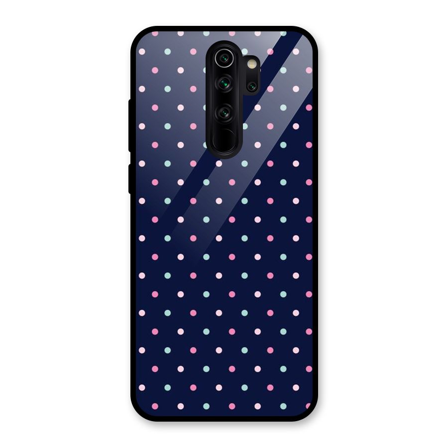 Colorful Dots Pattern Glass Back Case for Redmi Note 8 Pro