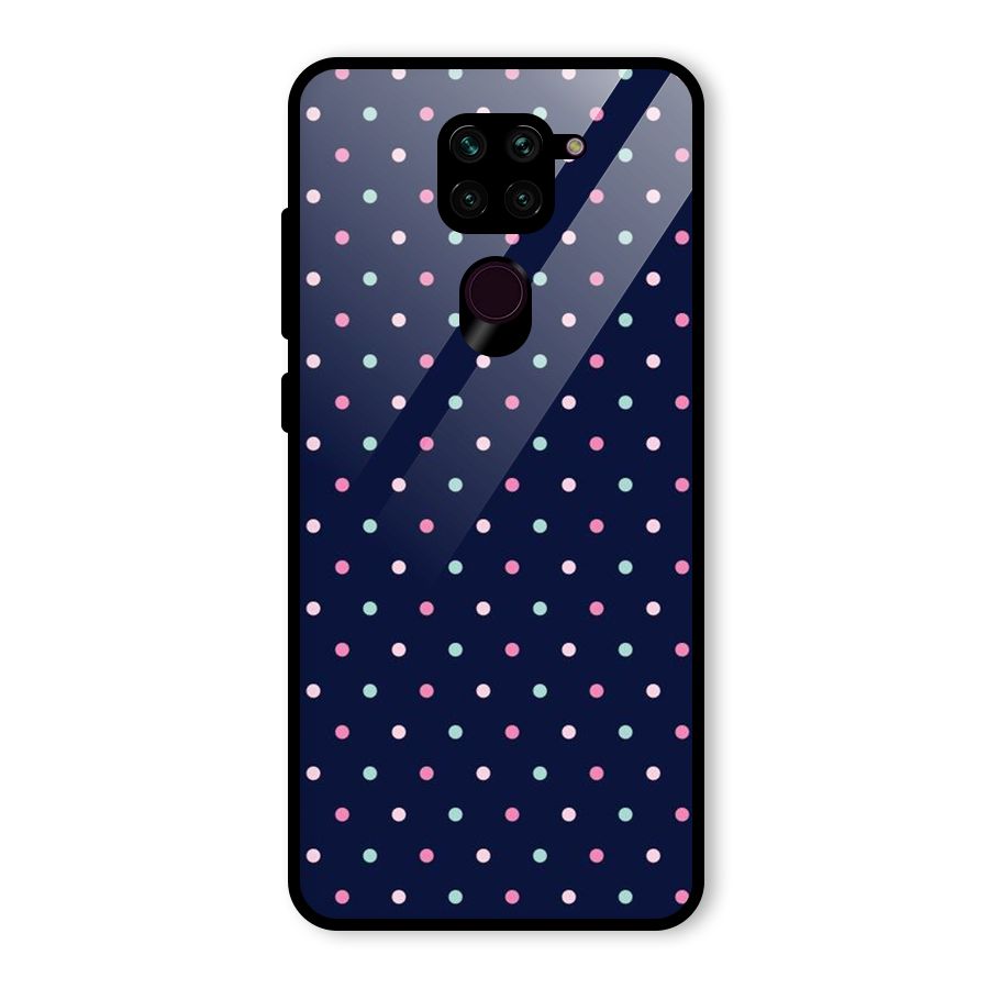Colorful Dots Pattern Glass Back Case for Redmi Note 9