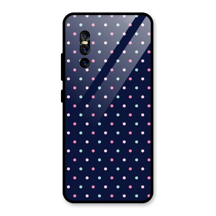 Colorful Dots Pattern Glass Back Case for Vivo V15 Pro