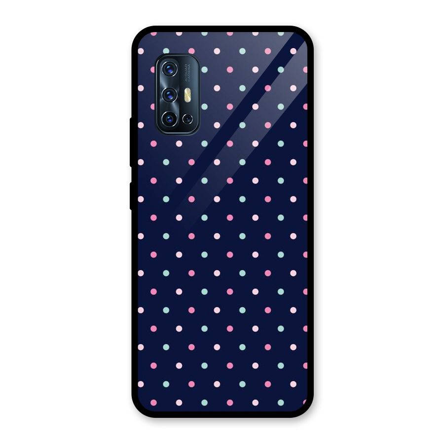 Colorful Dots Pattern Glass Back Case for Vivo V17