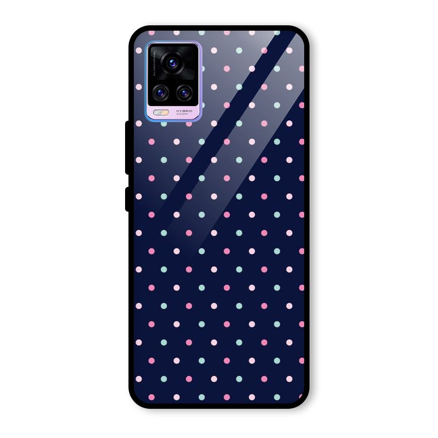 Colorful Dots Pattern Glass Back Case for Vivo V20 Pro