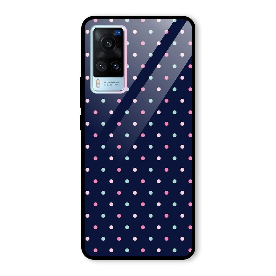 Colorful Dots Pattern Glass Back Case for Vivo X60