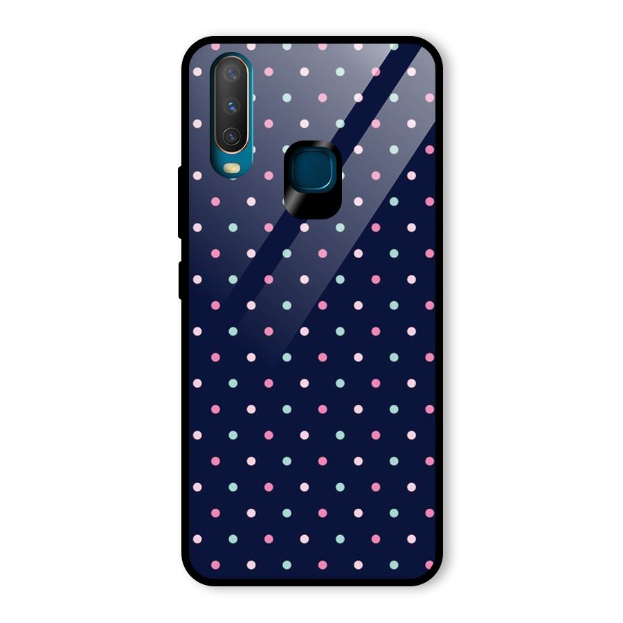 Colorful Dots Pattern Glass Back Case for Vivo Y15