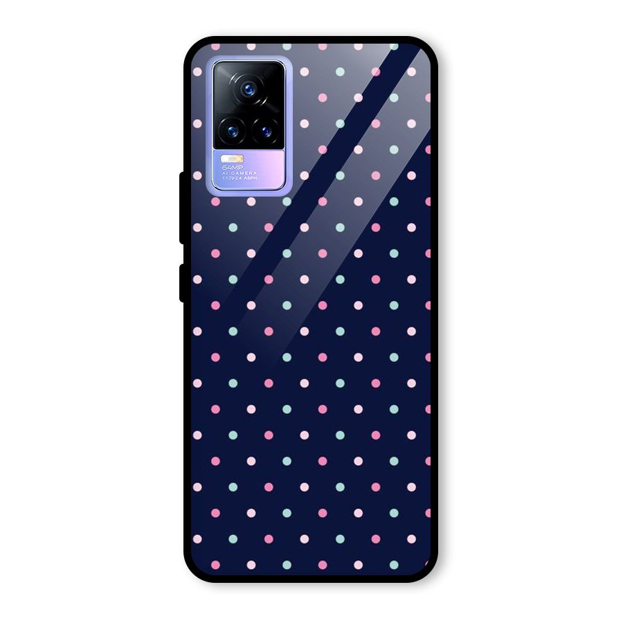 Colorful Dots Pattern Glass Back Case for Vivo Y73