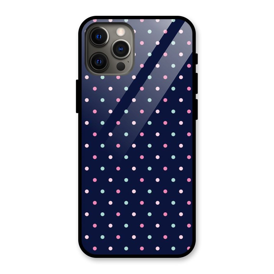 Colorful Dots Pattern Glass Back Case for iPhone 12 Pro Max