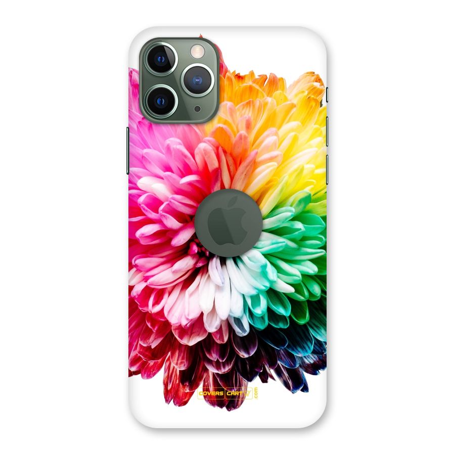 Colorful Flower Back Case for iPhone 11 Pro Logo  Cut