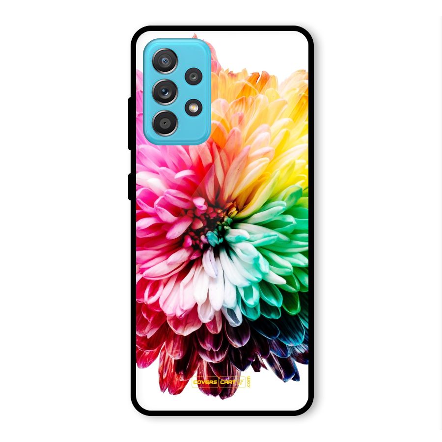 Colorful Flower Glass Back Case for Galaxy A52s 5G
