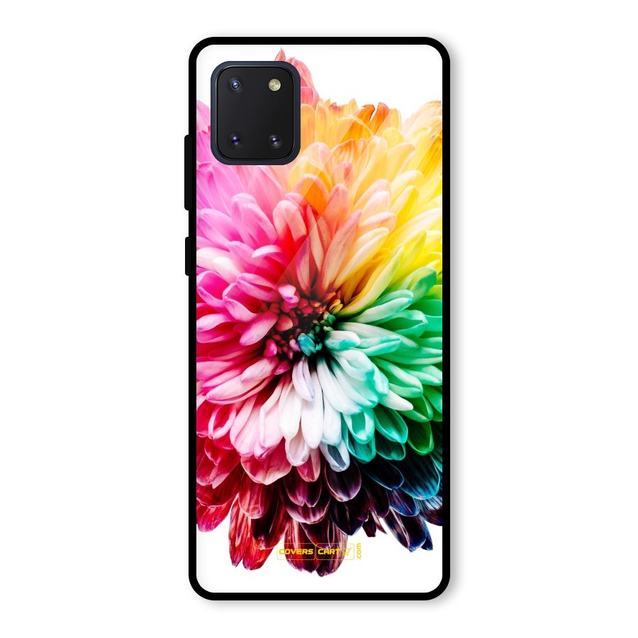 Colorful Flower Glass Back Case for Galaxy Note 10 Lite