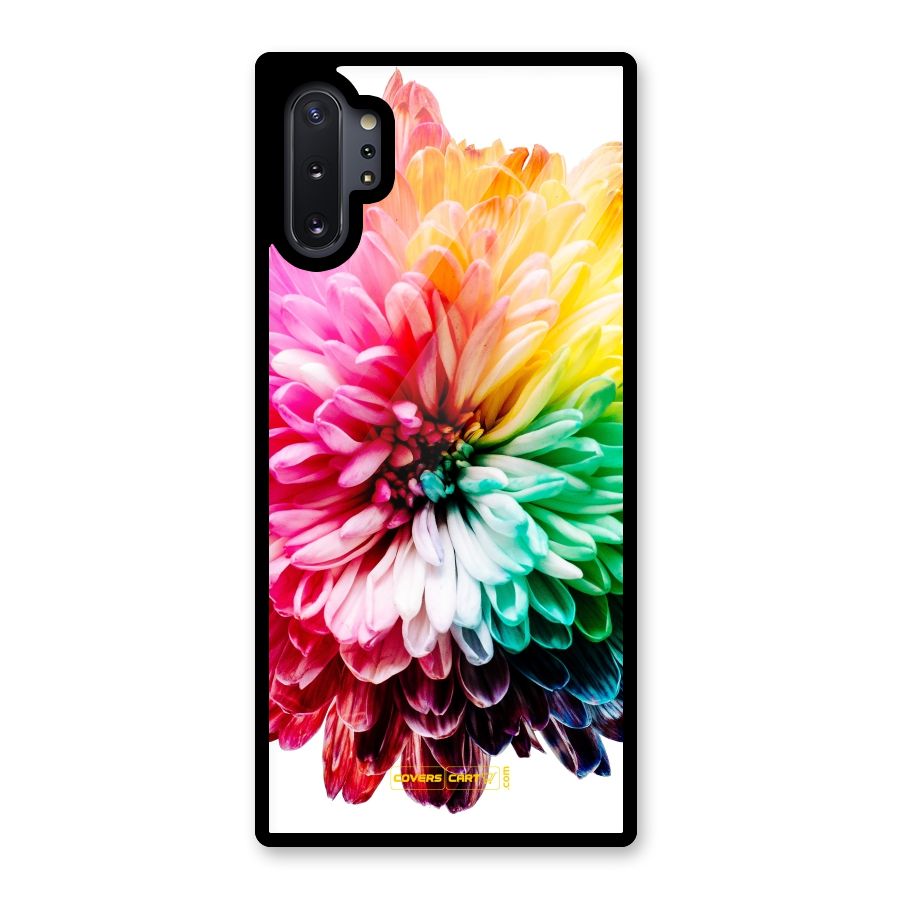 Colorful Flower Glass Back Case for Galaxy Note 10 Plus