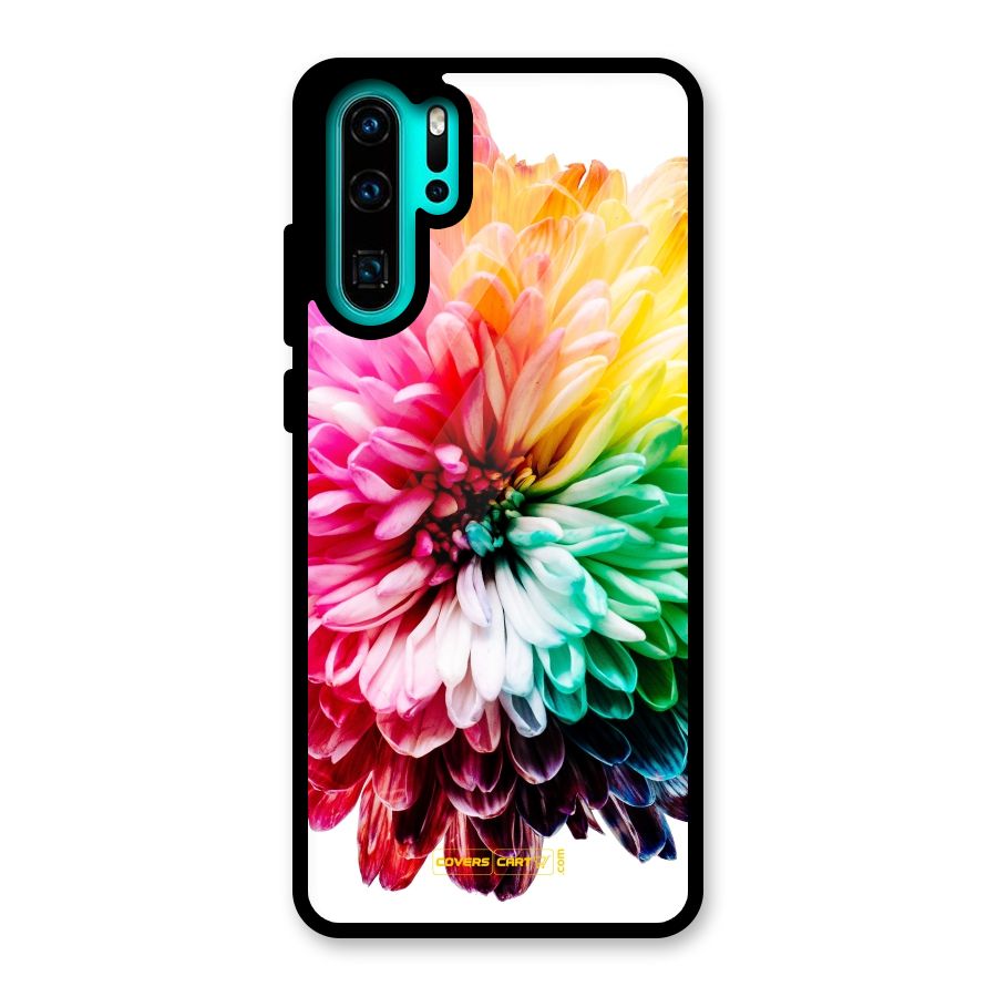 Colorful Flower Glass Back Case for Huawei P30 Pro
