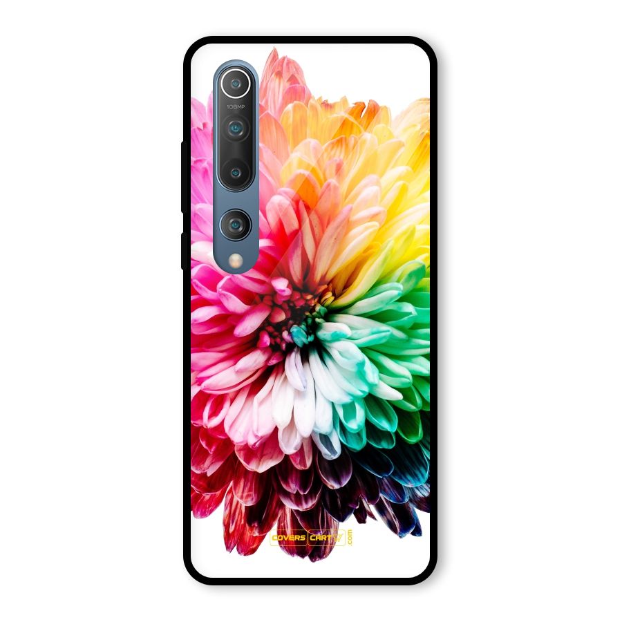 Colorful Flower Glass Back Case for Mi 10