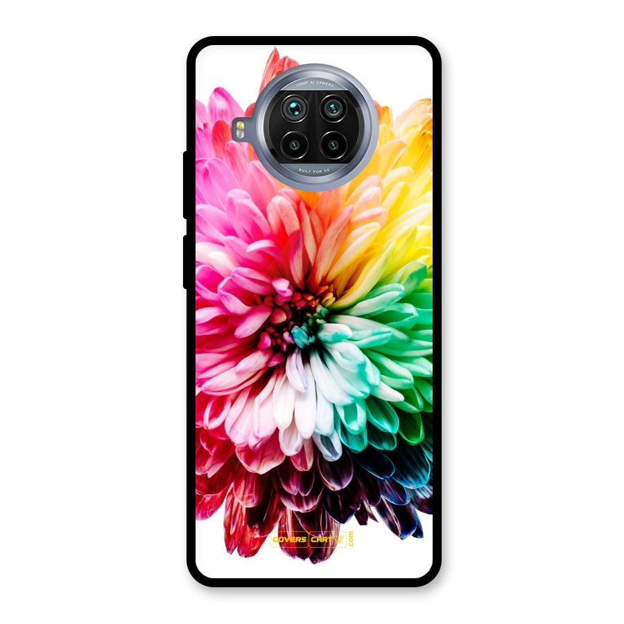 Colorful Flower Glass Back Case for Mi 10i