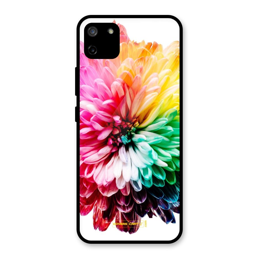 Colorful Flower Glass Back Case for Realme C11