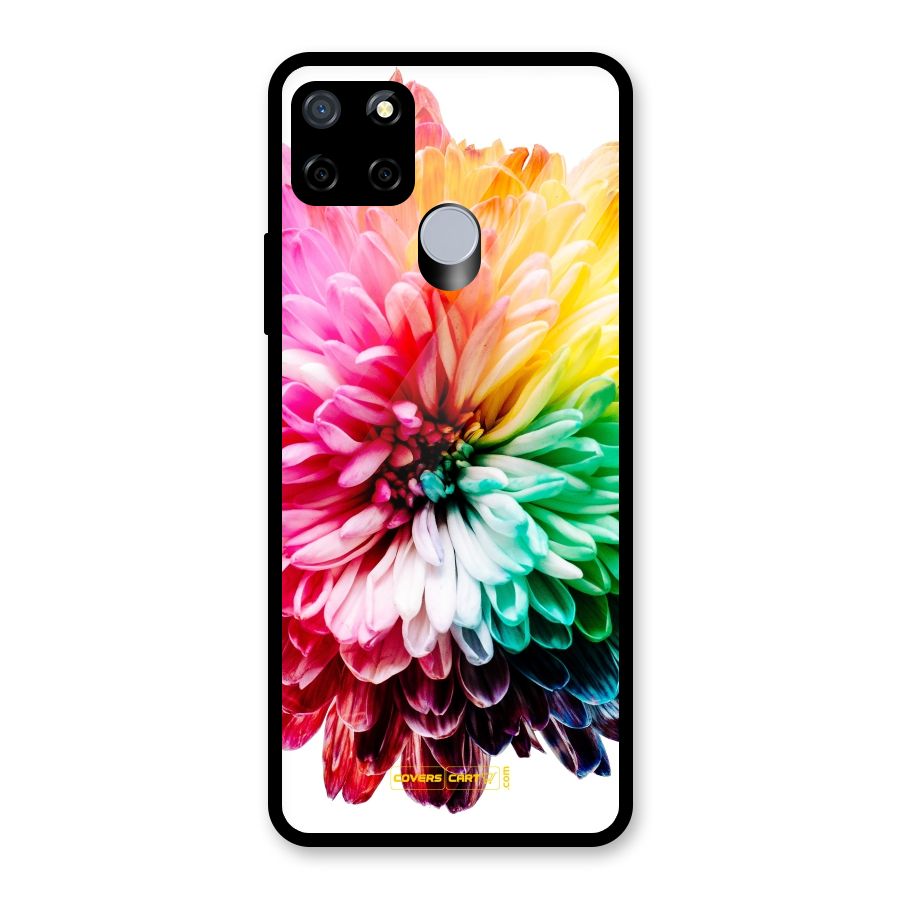 Colorful Flower Glass Back Case for Realme C12