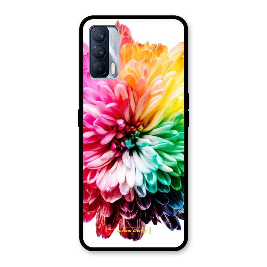 Colorful Flower Glass Back Case for Realme X7