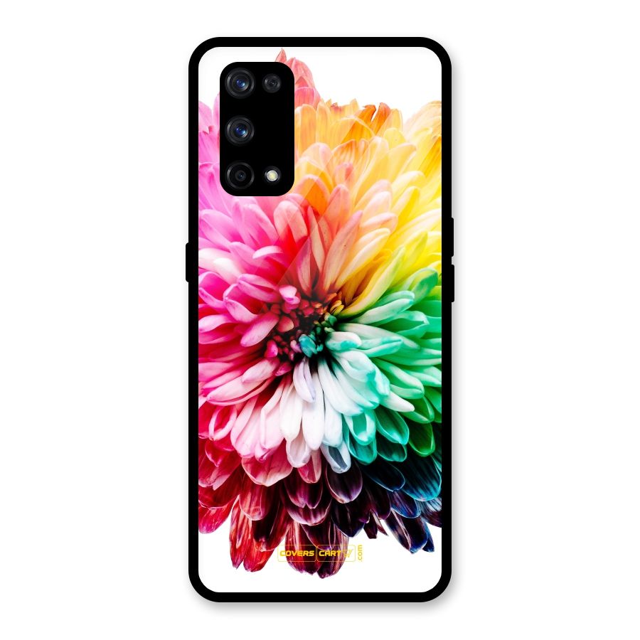 Colorful Flower Glass Back Case for Realme X7 Pro