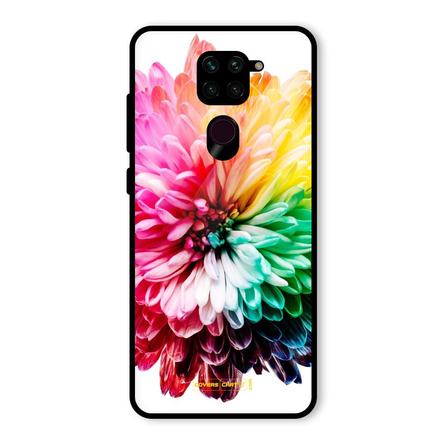 Colorful Flower Glass Back Case for Redmi Note 9