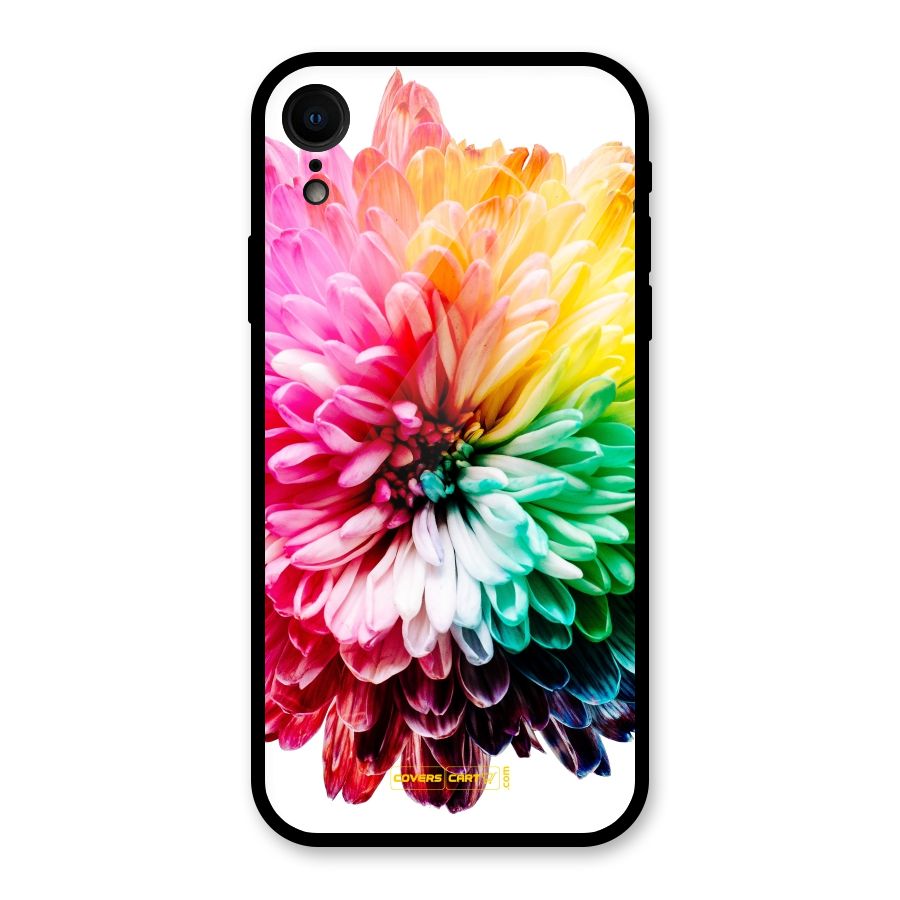 Colorful Flower Glass Back Case for XR