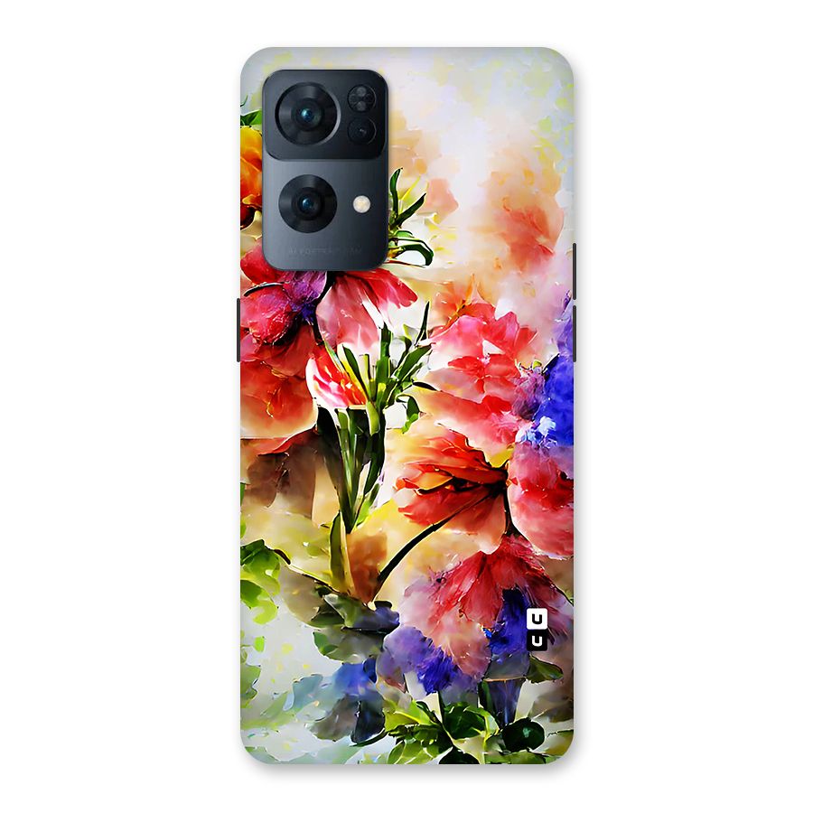 Colorful Flowers Fine Art Back Case for Oppo Reno7 Pro 5G