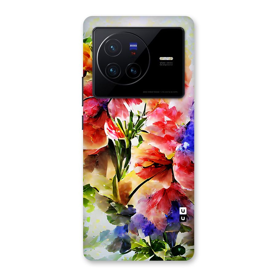 Colorful Flowers Fine Art Back Case for Vivo X80